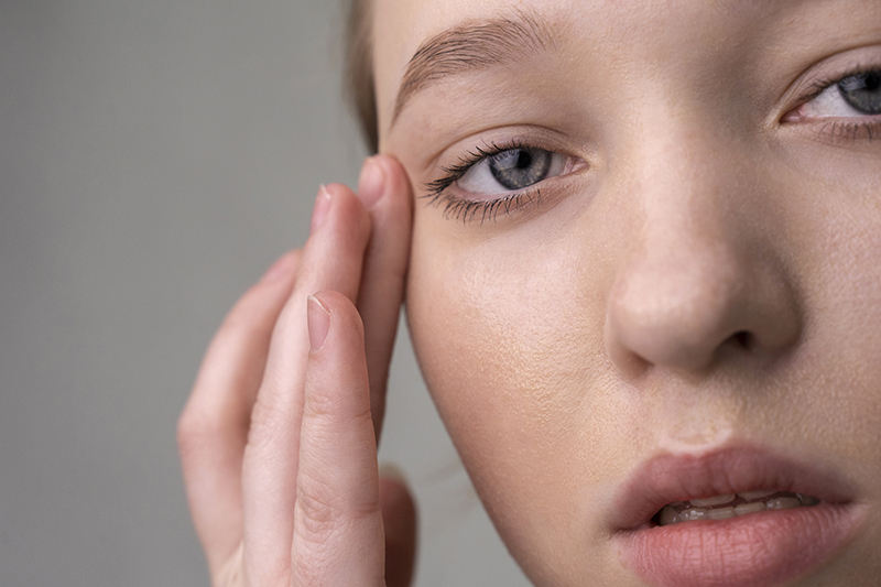 Polinucleótidos en el contorno de ojos