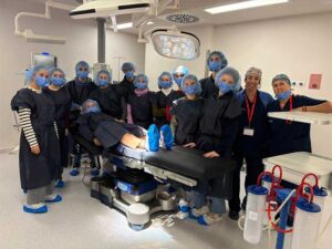 Ribera y colegio Maristas durante la iniciativa Maristas contigo